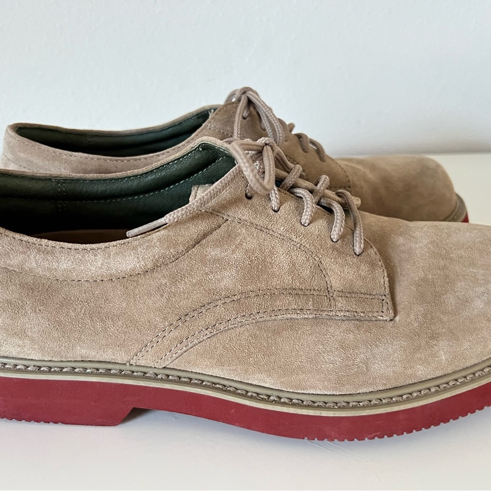 Hush Puppies Detroit Men’s Oxford Suede Dress Shoes Tan Sz 9.5